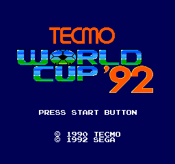 Tecmo World Cup 1992 Title Screen